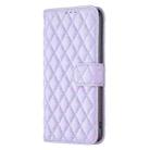 For iPhone 16 Pro Max Diamond Lattice Wallet Flip Leather Phone Case(Purple) - 3