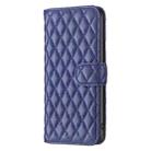 For iPhone 16 Diamond Lattice Wallet Flip Leather Phone Case(Blue) - 3