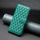For iPhone 16 Diamond Lattice Wallet Flip Leather Phone Case(Green) - 2