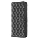 For iPhone 16 Plus Diamond Lattice Wallet Flip Leather Phone Case(Black) - 3