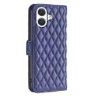 For iPhone 17 Diamond Lattice Wallet Flip Leather Phone Case(Blue) - 3