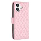 For iPhone 17 Diamond Lattice Wallet Flip Leather Phone Case(Pink) - 3