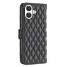For iPhone 17 Diamond Lattice Wallet Flip Leather Phone Case(Black) - 3