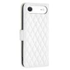 For iPhone 17 Air Diamond Lattice Wallet Flip Leather Phone Case(White) - 3