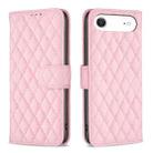 For iPhone 17 Air Diamond Lattice Wallet Flip Leather Phone Case(Pink) - 1