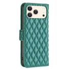For iPhone 17 Pro Max Diamond Lattice Wallet Flip Leather Phone Case(Green) - 3