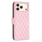 For iPhone 17 Pro Max Diamond Lattice Wallet Flip Leather Phone Case(Pink) - 3