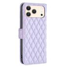 For iPhone 17 Pro Max Diamond Lattice Wallet Flip Leather Phone Case(Purple) - 3