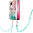 For Xiaomi 13 Lite 5G Electroplating IMD TPU Phone Case with Lanyard(Colorful Scales) - 1