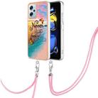For Xiaomi Redmi Note 11T Pro/Note 11T Pro+ Electroplating IMD TPU Phone Case with Lanyard(Dream Butterfly) - 1
