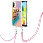 For Xiaomi Redmi A1 Electroplating IMD TPU Phone Case with Lanyard(Dream Butterfly) - 1