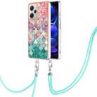 For Xiaomi Redmi Note 12 Pro+ Global Electroplating IMD TPU Phone Case with Lanyard(Colorful Scales) - 1