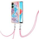 For Xiaomi 13T/13T Pro Electroplating IMD TPU Phone Case with Lanyard(Blue Marble) - 1