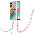 For Xiaomi 13T/13T Pro Electroplating IMD TPU Phone Case with Lanyard(Dream Butterfly) - 1