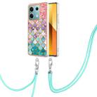 For Xiaomi Redmi Note 13 5G Global Electroplating IMD TPU Phone Case with Lanyard(Colorful Scales) - 1