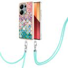 For Xiaomi Redmi Note 13 Pro 4G Global  Electroplating IMD TPU Phone Case with Lanyard(Colorful Scales) - 1