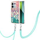 For Xiaomi Redmi Note 13 Pro 5G Global Electroplating IMD TPU Phone Case with Lanyard(Colorful Scales) - 1