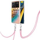 For Xiaomi Redmi K70E Electroplating IMD TPU Phone Case with Lanyard(Dream Butterfly) - 1