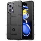 For Xiaomi Redmi Note 12T Pro Full Coverage Shockproof TPU Phone Case(Black) - 1