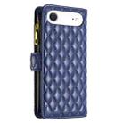 For iPhone 17 Air Diamond Lattice Zipper Wallet Leather Flip Phone Case(Blue) - 3