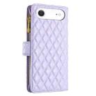 For iPhone 17 Air Diamond Lattice Zipper Wallet Leather Flip Phone Case(Purple) - 3