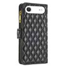 For iPhone 17 Air Diamond Lattice Zipper Wallet Leather Flip Phone Case(Black) - 3
