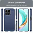 For Honor X6b Brushed Texture Carbon Fiber TPU Phone Case(Blue) - 2