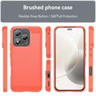 For Honor X70i Brushed Texture Carbon Fiber TPU Phone Case(Red) - 2