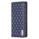 For iPhone 16 Pro Max Diamond Lattice Magnetic Leather Flip Phone Case(Blue) - 3