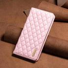 For iPhone 16 Pro Max Diamond Lattice Magnetic Leather Flip Phone Case(Pink) - 2