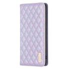 For iPhone 16 Pro Max Diamond Lattice Magnetic Leather Flip Phone Case(Purple) - 3