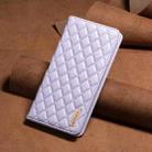 For iPhone 16 Diamond Lattice Magnetic Leather Flip Phone Case(Purple) - 2