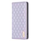 For iPhone 16 Diamond Lattice Magnetic Leather Flip Phone Case(Purple) - 3