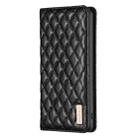 For iPhone 16 Diamond Lattice Magnetic Leather Flip Phone Case(Black) - 3