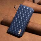 For iPhone 16 Plus Diamond Lattice Magnetic Leather Flip Phone Case(Blue) - 2