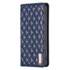 For iPhone 16 Plus Diamond Lattice Magnetic Leather Flip Phone Case(Blue) - 3