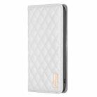 For iPhone 17 Diamond Lattice Magnetic Leather Flip Phone Case(White) - 2