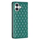 For iPhone 17 Diamond Lattice Magnetic Leather Flip Phone Case(Green) - 3