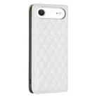 For iPhone 17 Air Diamond Lattice Magnetic Leather Flip Phone Case(White) - 3