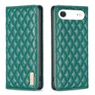 For iPhone 17 Air Diamond Lattice Magnetic Leather Flip Phone Case(Green) - 1
