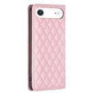 For iPhone 17 Air Diamond Lattice Magnetic Leather Flip Phone Case(Pink) - 3