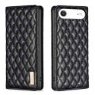 For iPhone 17 Air Diamond Lattice Magnetic Leather Flip Phone Case(Black) - 1