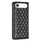 For iPhone 17 Air Diamond Lattice Magnetic Leather Flip Phone Case(Black) - 3