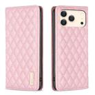 For iPhone 17 Pro Diamond Lattice Magnetic Leather Flip Phone Case(Pink) - 1