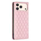 For iPhone 17 Pro Diamond Lattice Magnetic Leather Flip Phone Case(Pink) - 3