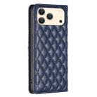 For iPhone 17 Pro Max Diamond Lattice Magnetic Leather Flip Phone Case(Blue) - 3