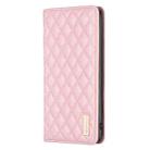 For iPhone 17 Pro Max Diamond Lattice Magnetic Leather Flip Phone Case(Pink) - 2