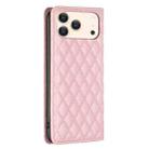 For iPhone 17 Pro Max Diamond Lattice Magnetic Leather Flip Phone Case(Pink) - 3