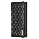 For iPhone 17 Pro Max Diamond Lattice Magnetic Leather Flip Phone Case(Black) - 2