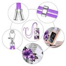 For OPPO A57 4G/A77 5G Taiwan/K10 5G Global Electroplating IMD TPU Phone Case with Lanyard(Purple Flower) - 4